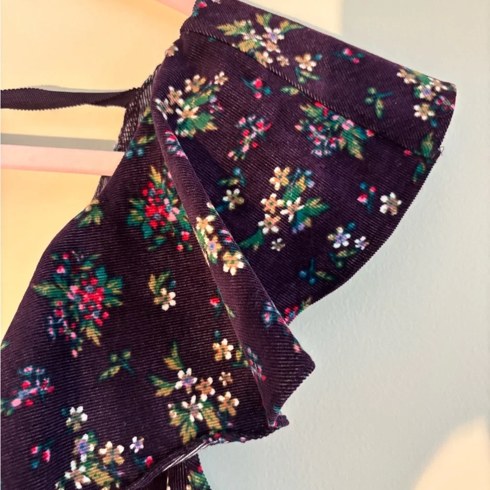 Free People Purple Corduroy Floral Romper Size XS - Picture 4 of 9